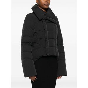 RICK OWENS Down Puffer Jacket with Dramatic Collar Women BLACK Coats & Jackets